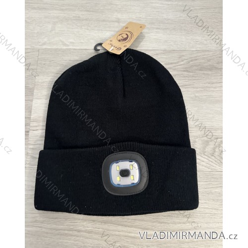 Čiapky s baterkou zimné pánská PV324F808/DR ONE SIZE čierna