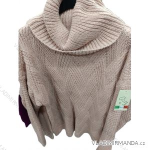 Sveter pletený s rolákom dlhý rukáv dámsky (S/M/L ONE SIZE) TALIANSKA MODA IM724339