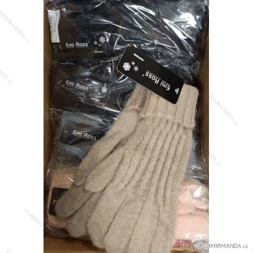 Rukavice pletené prstové dámske (ONE SIZE) sandrou SAN24ER-2201