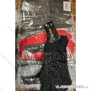 Rukavice pletené prstové dámske (ONE SIZE) sandrou SAN24ER-2220D