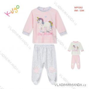Pyžamo dlhé dojčenské dievčenské (0M-12M) KUGO MP1362