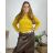Sveter dlhý rukáv dámske nadrozmer (48/50/52 ONE SIZE) TALIANSKA MÓDA IMWCC24KRISTY