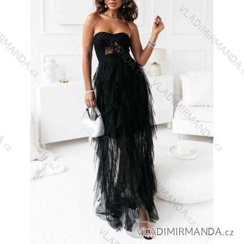 Šaty dlhé spoločenské carmen bez rukávov dámske (XS/S/M ONE SIZE) TALIANSKA MÓDA IMWCA241319