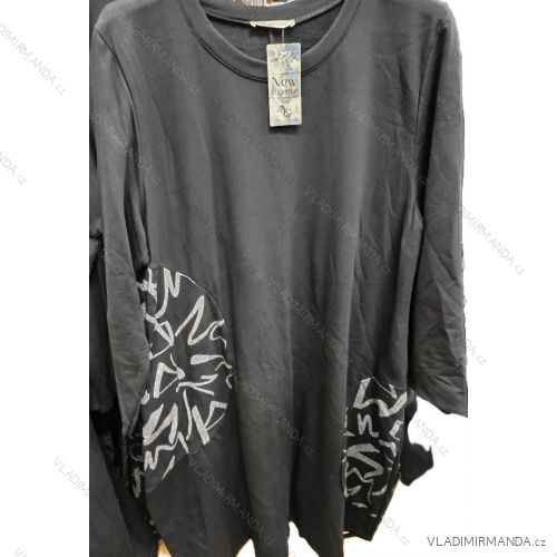 Šaty teplé dlhý rukáv dámske nadrozmer (42/44/46 ONE SIZE) TALIANSKA MÓDA IMSM24076