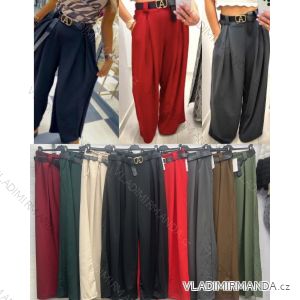 Nohavice elegantné s opaskom dámske (S/M/L ONE SIZE) TALIANSKA MÓDA IMWDT241374
