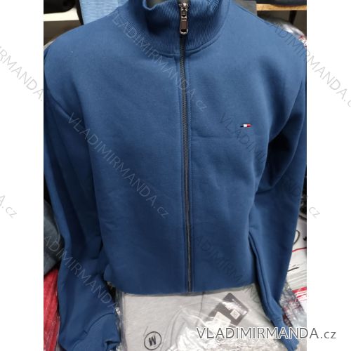 Mikina teplá na zip dlouhý rukáv pánská nadrozměr (M-3XL) TURECKÁ MÓDA TMF24525