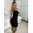Šaty úpletové s rolákom dlhý rukáv dámske (S/M ONE SIZE) TALIANSKA MÓDA IMPBB23Z5165-1/DU -   čierna
 -   S / M