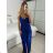 Šaty dlhé spoločenské trblietavé na ramienka dámske (S/M ONE SIZE) TALIANSKA MÓDA IMPSH246567 červená S/M