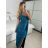 Šaty dlhé spoločenské trblietavé na ramienka dámske (S/M ONE SIZE) TALIANSKA MÓDA IMPSH246567 červená S/M