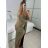 Šaty spoločenské trblietavé na ramienka dámske (S/M ONE SIZE) TALIANSKA MÓDA IMPSH246567/DUR -   tyrkysová -   S/M/L