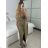 Šaty dlhé spoločenské trblietavé na ramienka dámske (S/M ONE SIZE) TALIANSKA MÓDA IMPSH246567 červená S/M