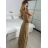 Šaty dlhé elegantné spoločenské trblietavé na ramienka dámske (S/M/L ONE SIZE) TALIANSKA MÓDA IM424771/DU -   čierna
 -   S / M