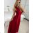 Šaty dlouhé elegantní společenské třpytivé bez rukávu dámské (S/M ONE SIZE) ITALSKÁ MÓDA IM424860/DU -   zelená smaragdová -   S / M