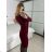 Šaty elegantný dlhý rukáv dámske (S/M/L ONE SIZE) TALIANSKA MÓDA IMM2411520