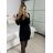 Šaty elegantný dlhý rukáv dámske (S/M/L ONE SIZE) TALIANSKA MÓDA IMM2411520