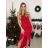 Šaty dlouhé společenské na ramínka dámské (S/M/L ONE SIZE) ITALSKÁ MÓDA IMM24M35560/DU -   čierna
 -   S/M/L