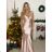 Šaty dlhé elegantné spoločenské na ramienka dámske (S/M ONE SIZE) TALIANSKA MÓDA IMPLP2322930135/DU S/M červená
