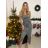 Šaty spoločenské trblietavé na ramienka dámske (S/M ONE SIZE) TALIANSKA MÓDA IMPSH246357B/DUR -   strieborná
 -   S / M