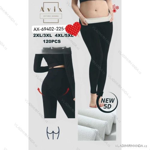 Legíny dlhé zateplené dámske nadrozmer (2XL/3XL - 4XL/5XL) M.SARA MSR24AX-69402-225