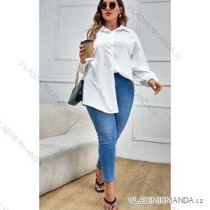 Košeľa klasik dlhý rukáv dámska nadrozmer (54/56/58 ONE SIZE) TALIANSKA MÓDA IM424849