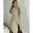 Cardigan pletený dlhý rukáv dámska (S/M ONE SIZE) TALIANSKA MÓDA IMPSH233091/DUR S / M tmavo hnedá