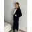 Cardigan dlouhý pletený dlouhý rukáv dámský (M/L/XL ONE SIZE) ITALSKÁ MÓDA IMD24468/DR M / L čierna
