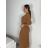 Šaty dlhé úpletové dlhý rukáv dámske (S/M ONE SIZE) TALIANSKA MÓDA IMWGB234158