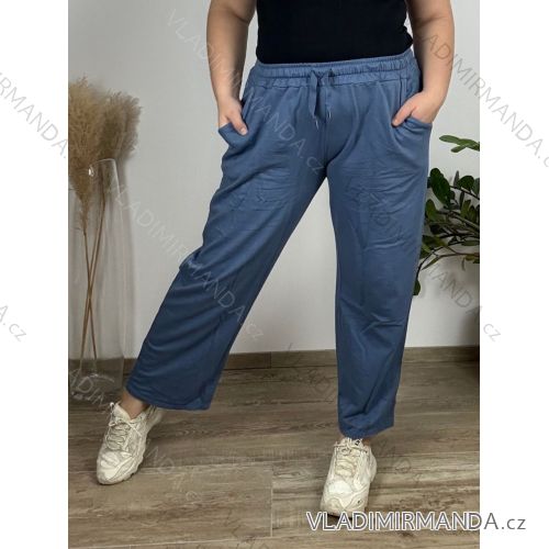 Nohavice  bavlněné dámske nadrozmer (52/54/56 ONE SIZE) TALIANSKA MóDA IM4247306