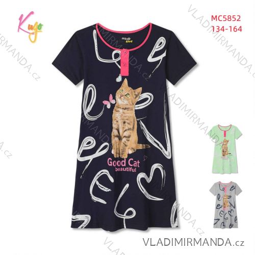 Nočná košeľa krátky rukáv dorast dievčenské (134-146) KUGO MC5853
