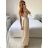 Šaty společenské dlouhé bez rukávu dámské (S/M/L ONE SIZE) ITALSKÁ MÓDA IMS235192/DUR tmavo modrá S/M/L