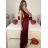 Šaty společenské dlouhé bez rukávu dámské (S/M/L ONE SIZE) ITALSKÁ MÓDA IMS235192/DUR tmavo modrá S/M/L