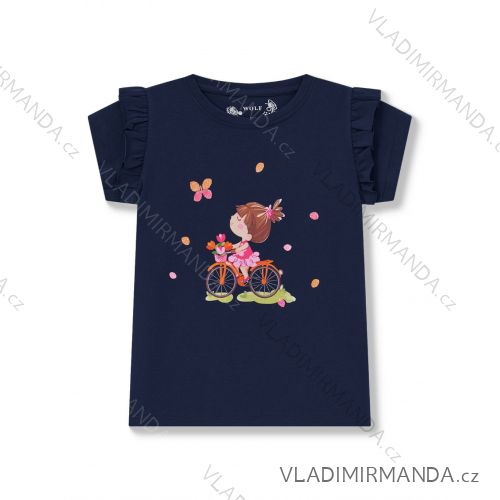 Tričko krátky rukáv detské dievčenské (98-128) WOLF S2510A