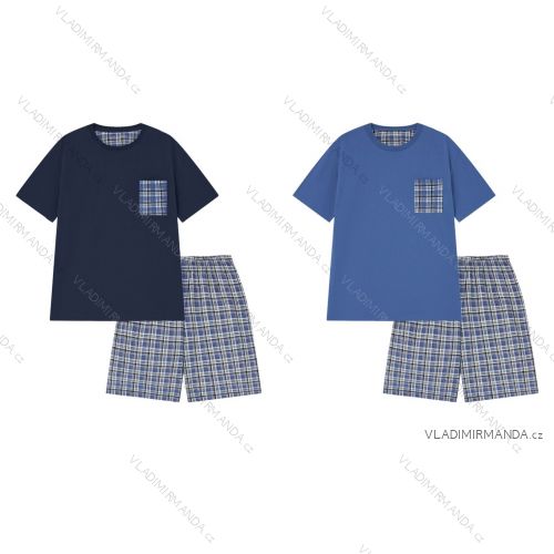 Pyžamo krátke krátky rukáv pánske nadrozmer (M-3XL) WOLF S2575A