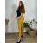 Nohavice strečové dámske nadrozmer (46/48/50 ONE SIZE) TALIANSKA MÓDA IM424753/DR 48/50 žlutá hořčicová
