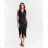 Šaty elegantné spoločenské na ramienka dámske (S/M ONE SIZE) TALIANSKA MÓDA IMPSH246479/DR S / M tmavo modrá