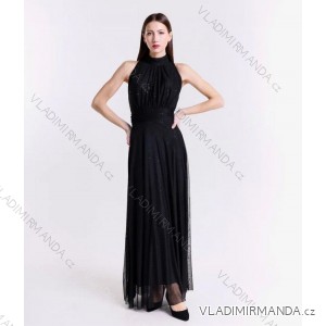 Šaty spoločenské elegantné trblietavé bez rukávov dámske (S/M/L ONE SIZE) TALIANSKA MÓDA IMPSH2520037/DR