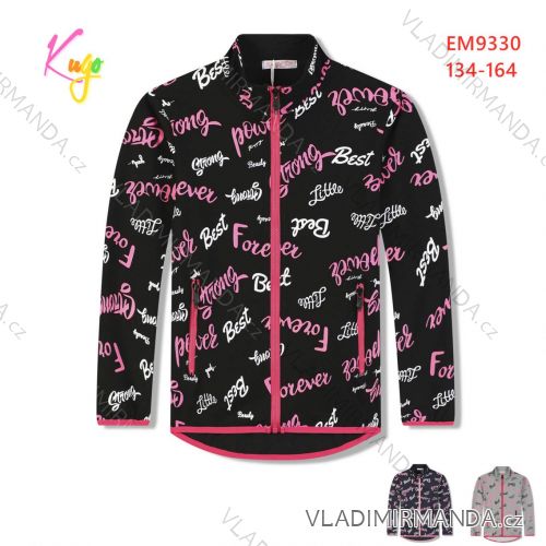 Mikina na zips dlhý rukáv dorast dievčenské (134-164) KUGO EM9330