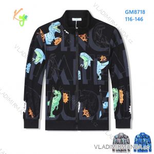 Mikina na zips dlhý rukáv detská dorast chlapčenská (116-146) KUGO GM8718