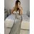 Šaty dlhé spoločenské trblietavé na ramienka dámske (S/M/L ONE SIZE) TALIANSKA MÓDA IMPSH246060A/DUR čierna S/M/L