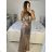 Šaty dlhé spoločenské trblietavé na ramienka dámske (S/M/L ONE SIZE) TALIANSKA MÓDA IMPSH246060A/DUR čierna S/M/L