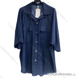 Košeľa 3/4 dlhý rukáv dámska nadrozmer (54/56/58 ONE SIZE) TALIANSKA MÓDA IMC25002