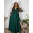Šaty společenské elegantní krajkové s 3/4 rukávem dámské (2XL-5XL) ITALSKá MODA IMS259028/DUR 4XL tmavo modrá