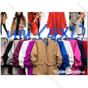 Sako elegantný dlhý rukáv dámske nadrozmer (4XL ONE SIZE) TALIANSKA MÓDA IMBM25006