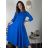 Šaty dlhé elegantné s opaskom 3/4 dlhý rukáv dámske (S/M/L ONE SIZE) TALIANSKA MÓDA IM425008