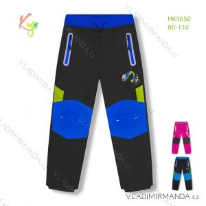 Nohavice softhellové tenké jarné dojčenské až detské chlapčenské a dievčenské (80-110) KUGO HK5650