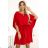 287-35 SOFIA Butterfly Dress with Waist Tie - Red