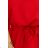 287-35 SOFIA Butterfly Dress with Waist Tie - Red