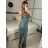 Šaty dlhé elegantný carmen bez rukávov dámske (S/M ONE SIZE) TALIANSKA MÓDA IMPBB232L8831/DUR -   tyrkysová -   S/M/L
