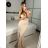 Šaty dlhé elegantný carmen bez rukávov dámske (S/M ONE SIZE) TALIANSKA MÓDA IMPBB232L8831/DUR -   tyrkysová -   S/M/L
