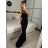 Šaty dlhé elegantný carmen bez rukávov dámske (S/M ONE SIZE) TALIANSKA MÓDA IMPBB232L8831/DUR -   tyrkysová -   S/M/L